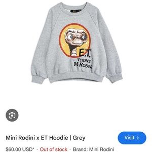 Mini Rodini Gray E.T. Sweatshirt